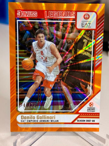 Danilo Gallinari EA7 Emporio Armani Milan numbered 41/75 basketball card Panini Donruss  Orange Laser