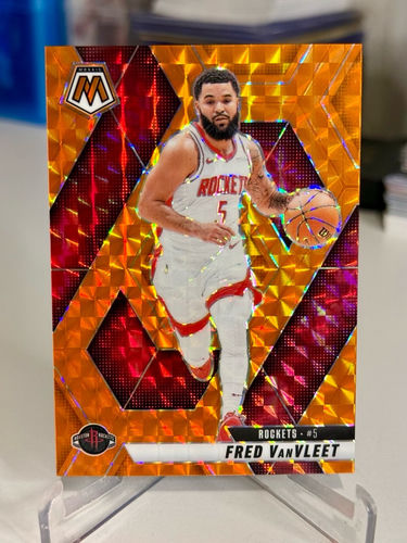 Fred VanVleet Houston Rockets numbered 096/249 NBA Panini Orange Mosaic Prizm