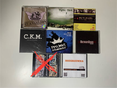 Zestaw płyt małe zespoły i składanki pop rap metal